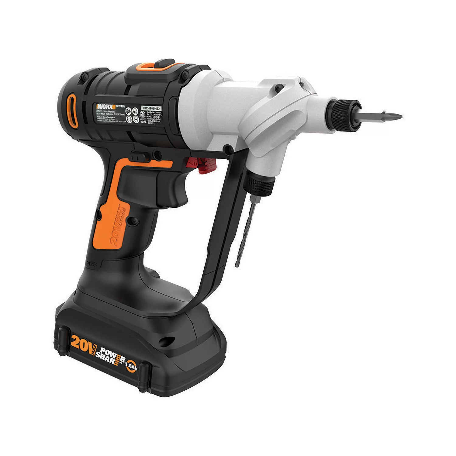 Worx 20V Power Share Switchdriver Cordless Drill with Dual Chucks