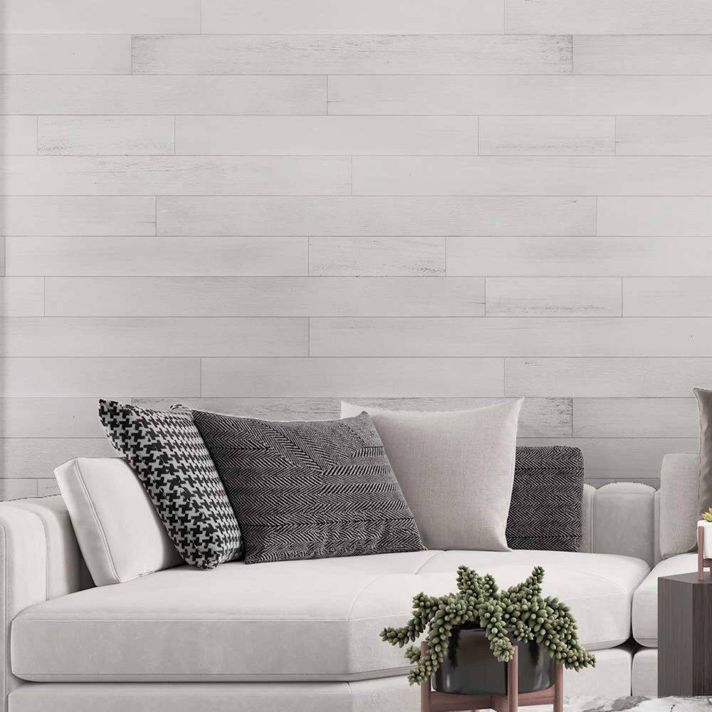 Art3d White-Washed Peel and Stick Wood Plank for Wall Self-Adhesive Wood Wall Panel for Living Room (16s q. ft.Box) A15hd501