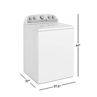 Whirlpool 27.5 in. 3.8 cu. ft. High-Efficiency White Top Load Washing Machine with Soaking Cycles WTW4955HW