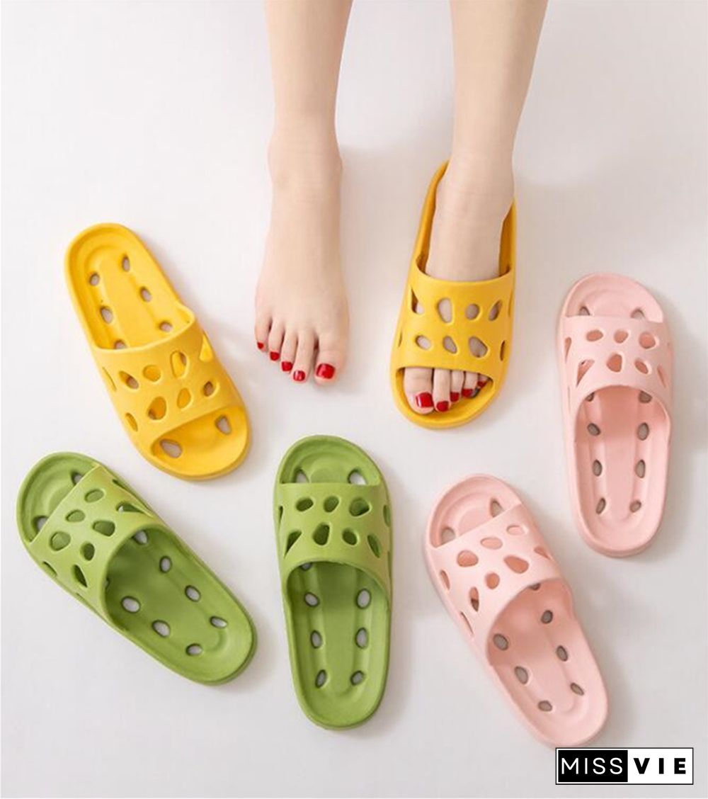 Summer Leaky Slippers Bathroom Bathing Confortable Men Women Couple Home Indoor Non-slip EVA Sandals Slippers Beach Slippers