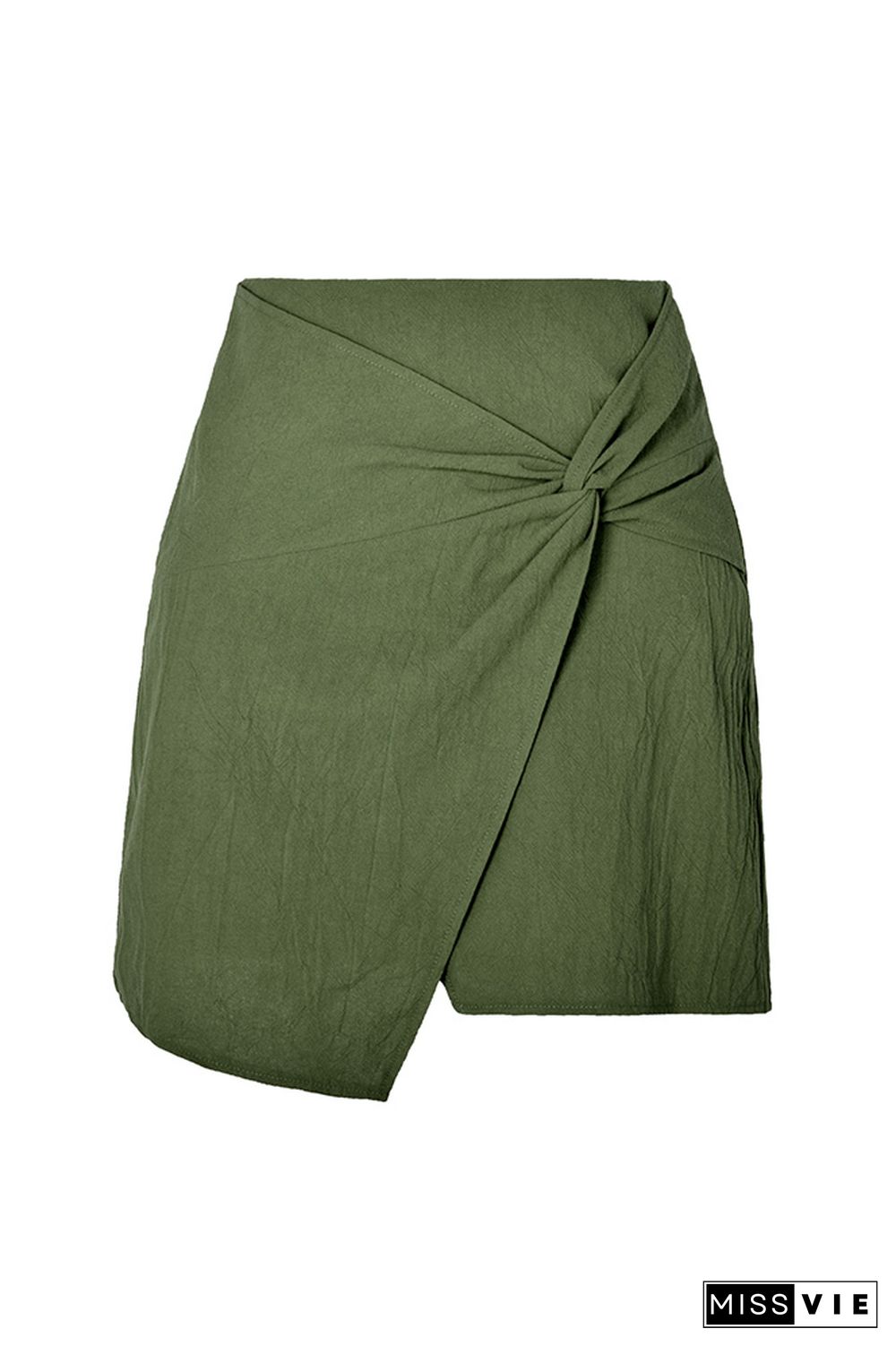 Twist Knot Linen SPlit Skirt