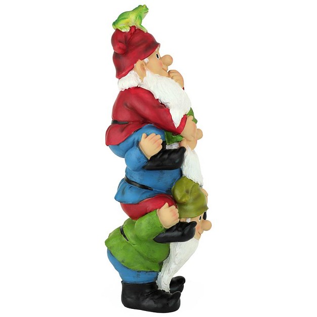 Design Toscano Tower Of Three Gnomes And Frog Statue