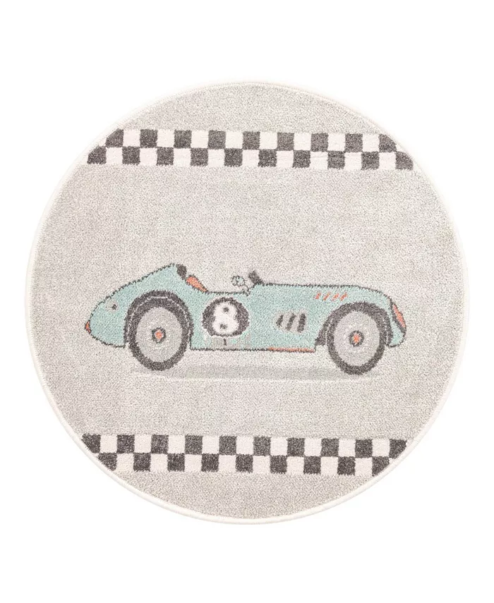 Bayshore Home Campy Kids Race Car Area Rug