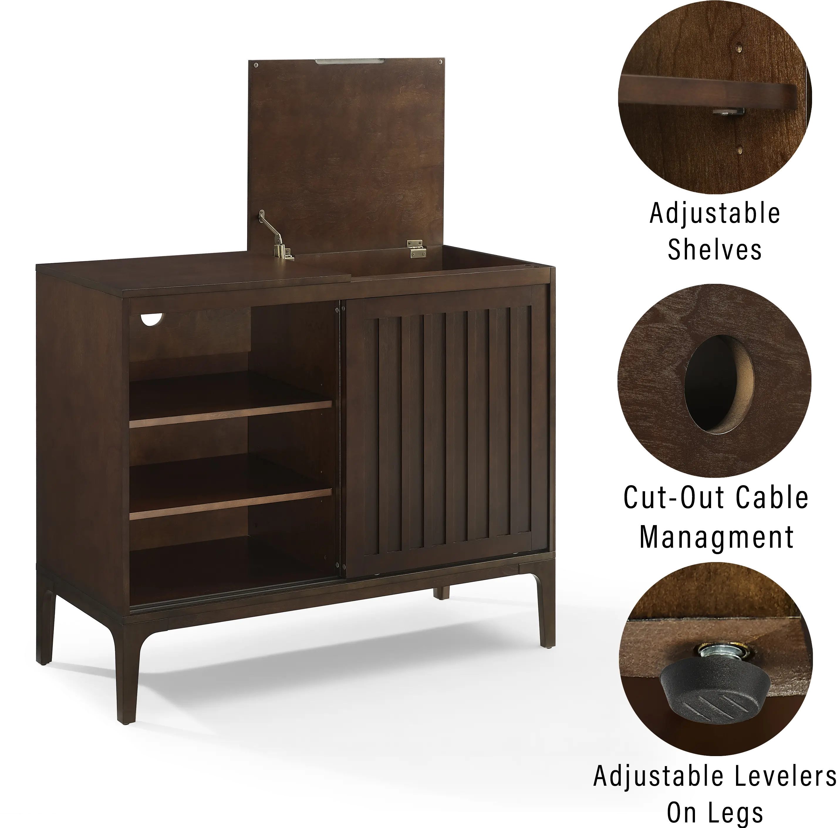 Asher Record Storage Media Console