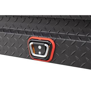 Weather Guard 41 in. Matte Black Aluminum Lo- Side Truck Tool Box 184-52-03