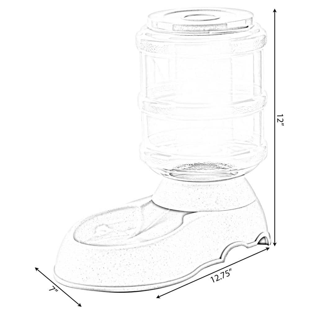 Automatic Self Dispensing Gravity Pet Feeder and Waterer for Cats and Dogs QI003699.P