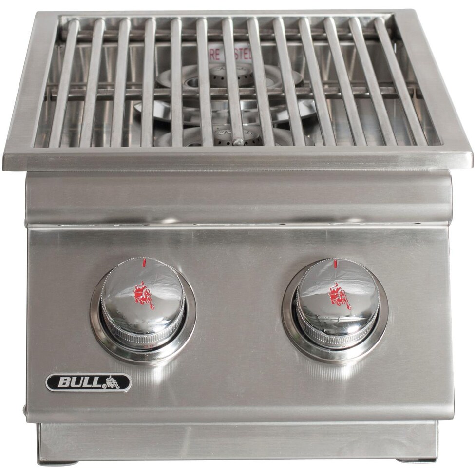 Bull Built-In Natural Gas Double Side Burner W/ Stainless Steel Lid