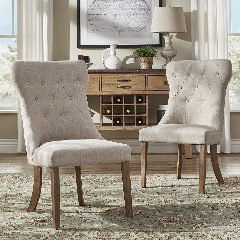 Voyager Button tufted Dining Chairs (Set of 2) by iNSPIRE Q Artisan