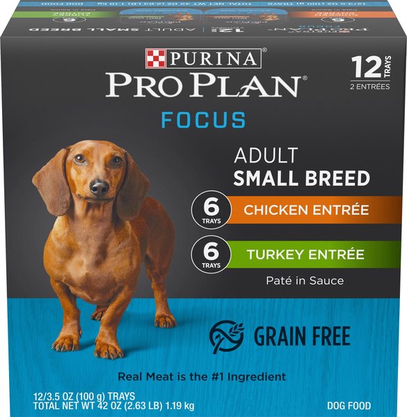 Purina Pro Plan Focus Small Breed Variety Pack Entree Grain-Free Wet Dog Food