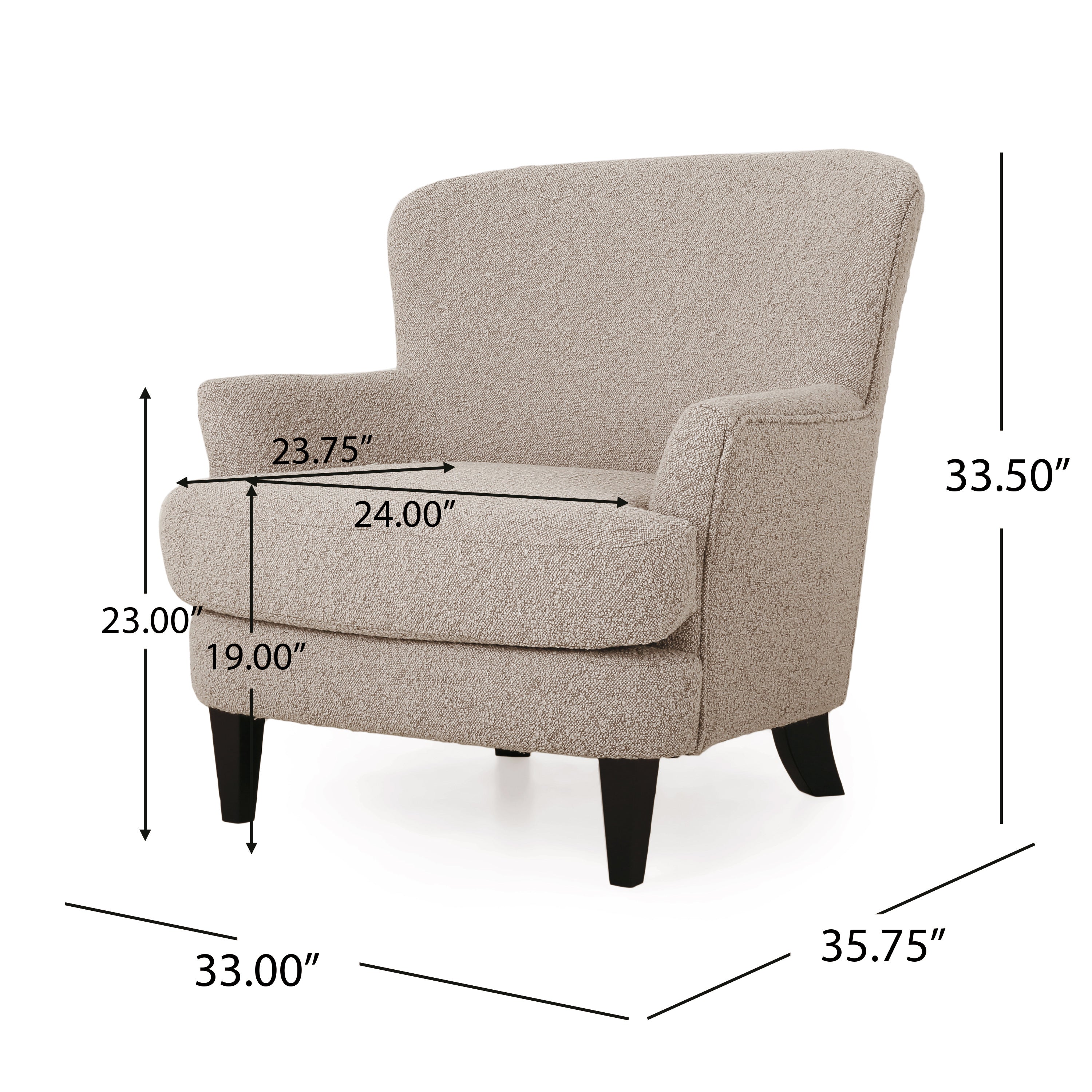 Gerald Boucle Upholstered Club Chair