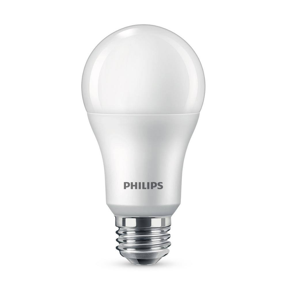 Philips 100-Watt Equivalent A19 Non-Dimmable E26 LED Light Bulb Daylight 5000K (4-Pack) 565416