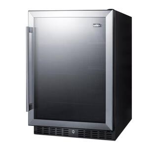 Summit Appliance 24 in. W 5 cu. ft. Merchandiser Glass Door Refrigerator in Black AL57GL