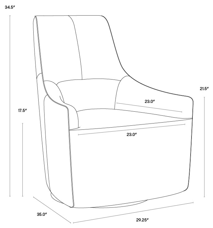 Carmine Swivel Lounge Chair   Transitional   Armchairs And Accent Chairs   by Sunpan Modern Home  Houzz