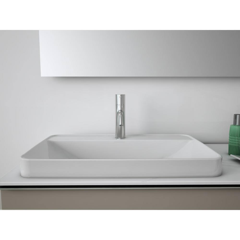 Glacier Bay 23.6 in. x 15 in. Ceramic Rectangular Vessel Bathroom Sink in White LW1829