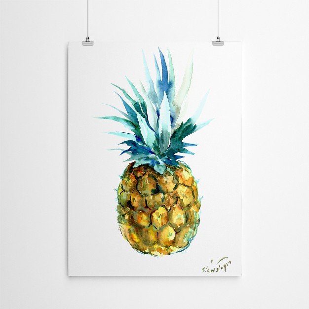 Americanflat Botanical Minimalist Pineapple By Suren Nersisyan Poster Art Print