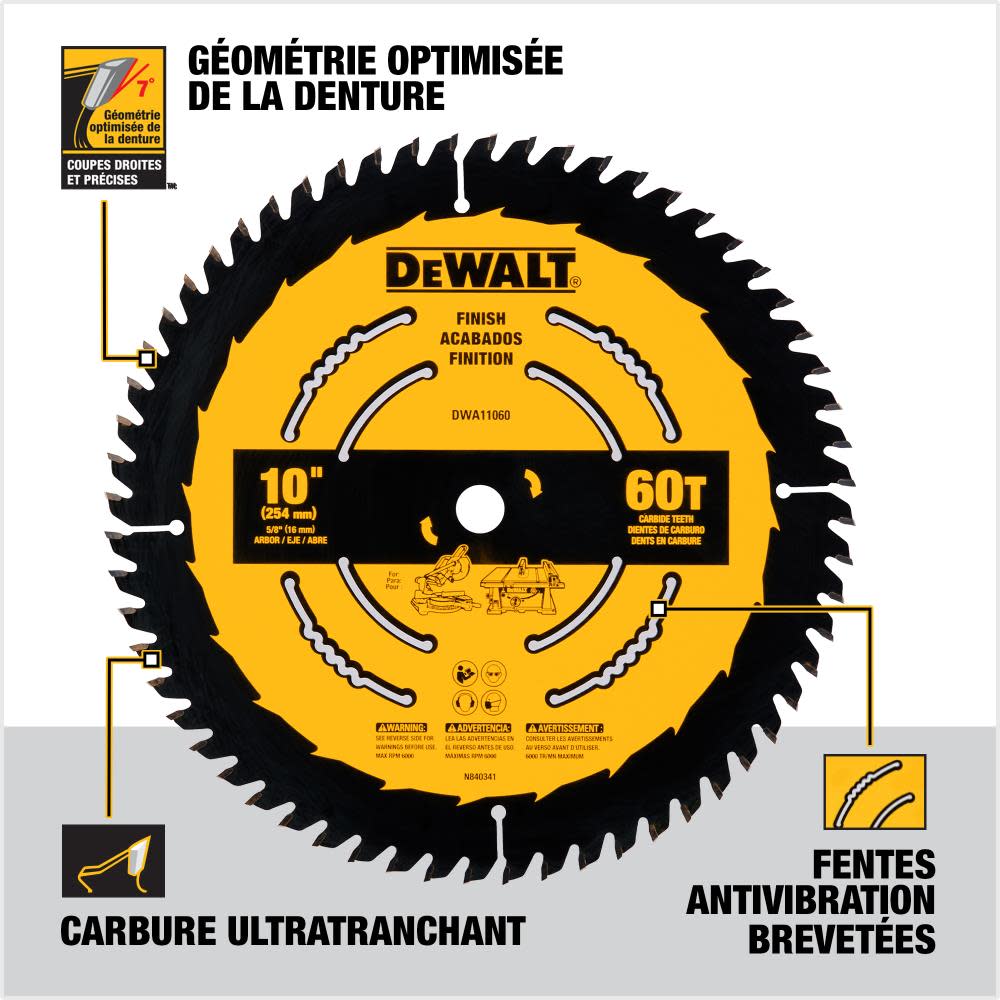 DEWALT Circular Saw Blade 10 60T ;