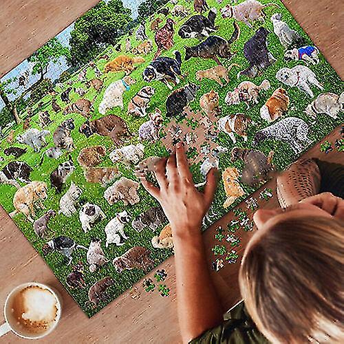 1000 Piece Puzzle 101 Puppy Dog Puzzle Adult Stress Reduction Puzzle Set