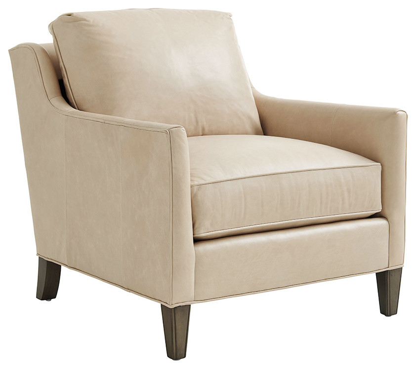 Turin Leather Chair   Transitional   Armchairs And Accent Chairs   by Lexington Home Brands  Houzz