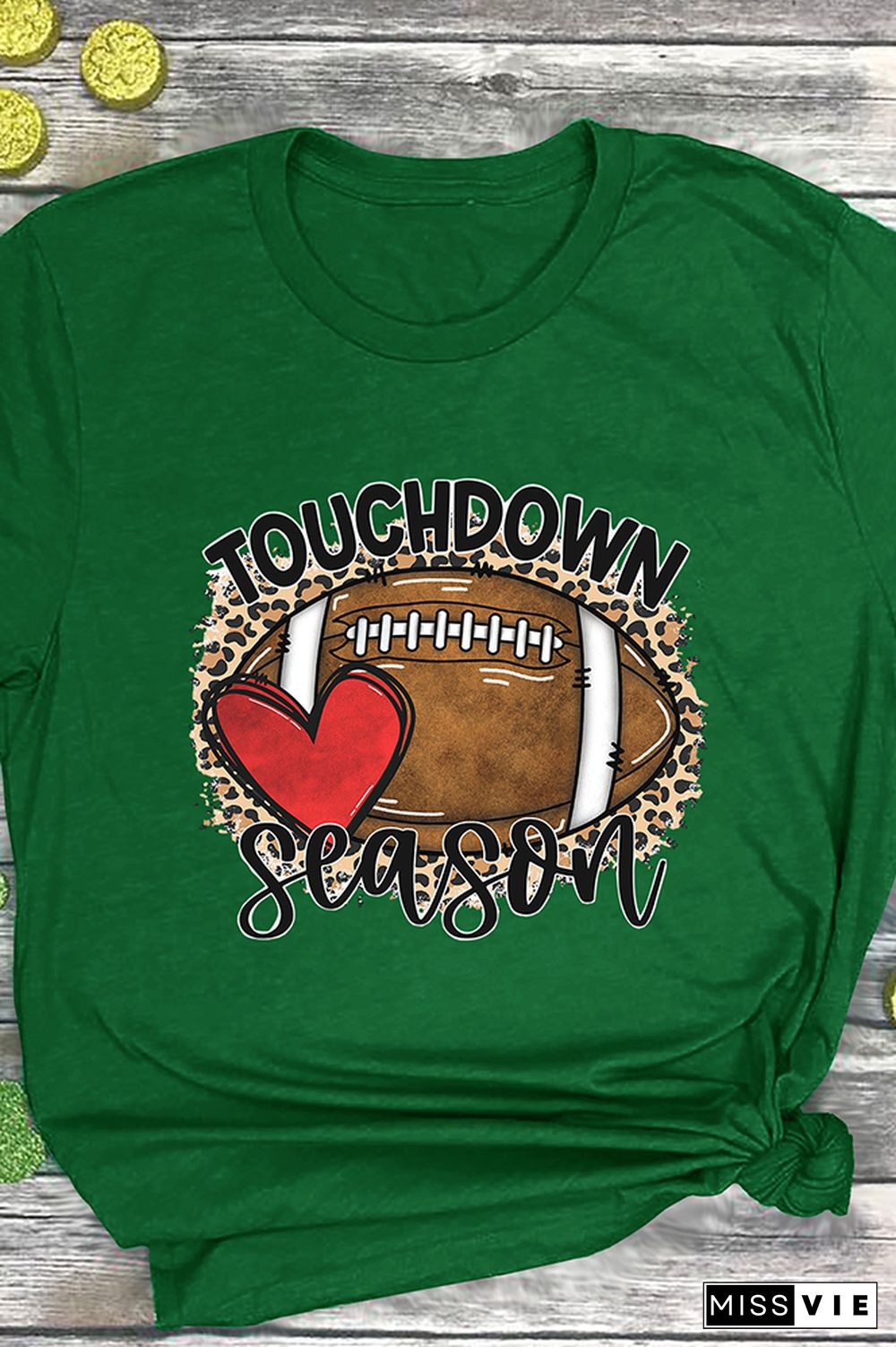 Touchdown Season Print Short Sleeve Graphic Tee Wholesale