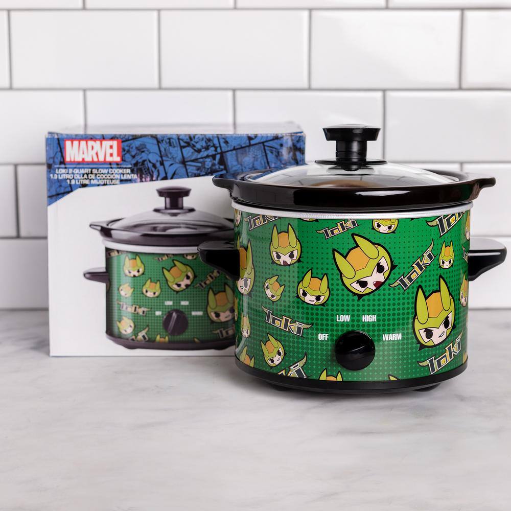 Uncanny Brands 2 Qt. Marvel's Loki Green Slow Cooker SC2-MVC-LK1