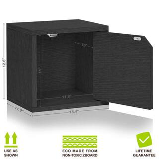 Way Basics 12.6 in. H x 13.4 in. W x 11.2 in. D Black Recycled Materials 1-Cube Organizer C-DCUBE-BK