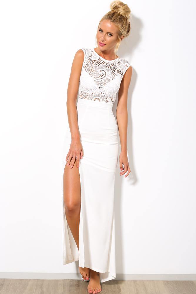 Lace Until Dawn Maxi White