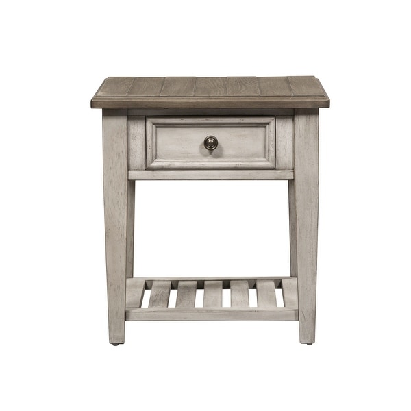 Heartland Antique White 1-drawer End Table