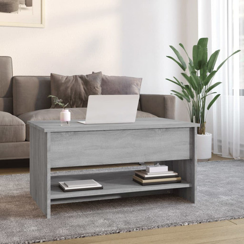 vidaXL Coffee Table Lift Top Accent Sofa End Table Sonoma Oak Engineered Wood   Farmhouse   Coffee Tables   by vidaXL LLC  Houzz