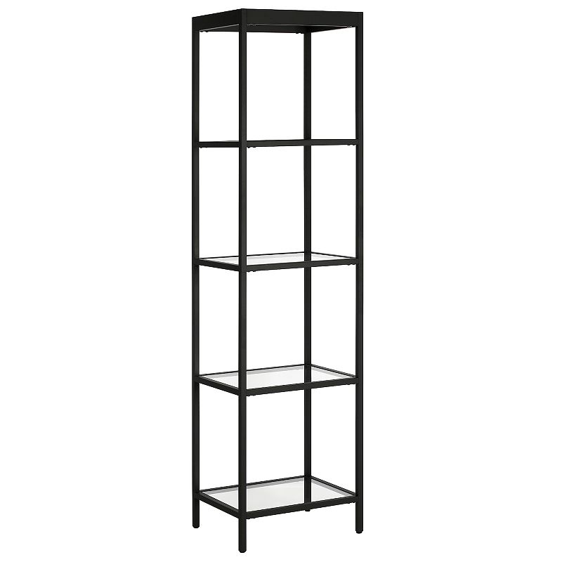 Finley and Sloane Alexis Tall Rectangular 4-Shelf Bookcase