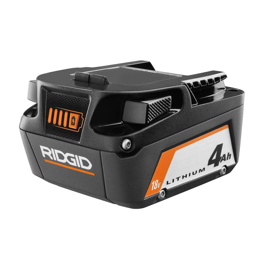 RIDGID 18V Hybrid Jobsite Radio with Bluetooth Wireless Technology with 18V Lithium-Ion 4.0 Ah Battery R84087-AC87004