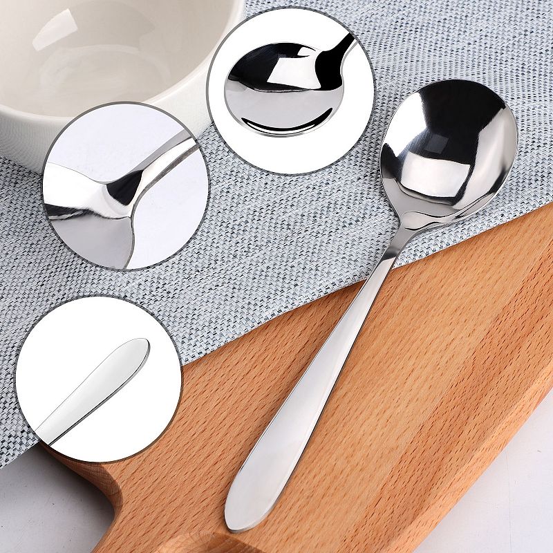 Stainless Steel Spoons 4 in 1 for Cooking Soup Spoon Dining Spoons