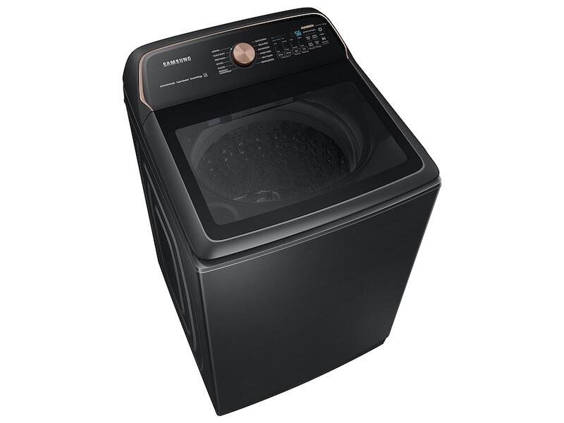 Samsung WA55A7700AV 5.5 Cu. Ft. Extra-Large Capacity Smart Top Load Washer With Auto Dispense System In Brushed Black