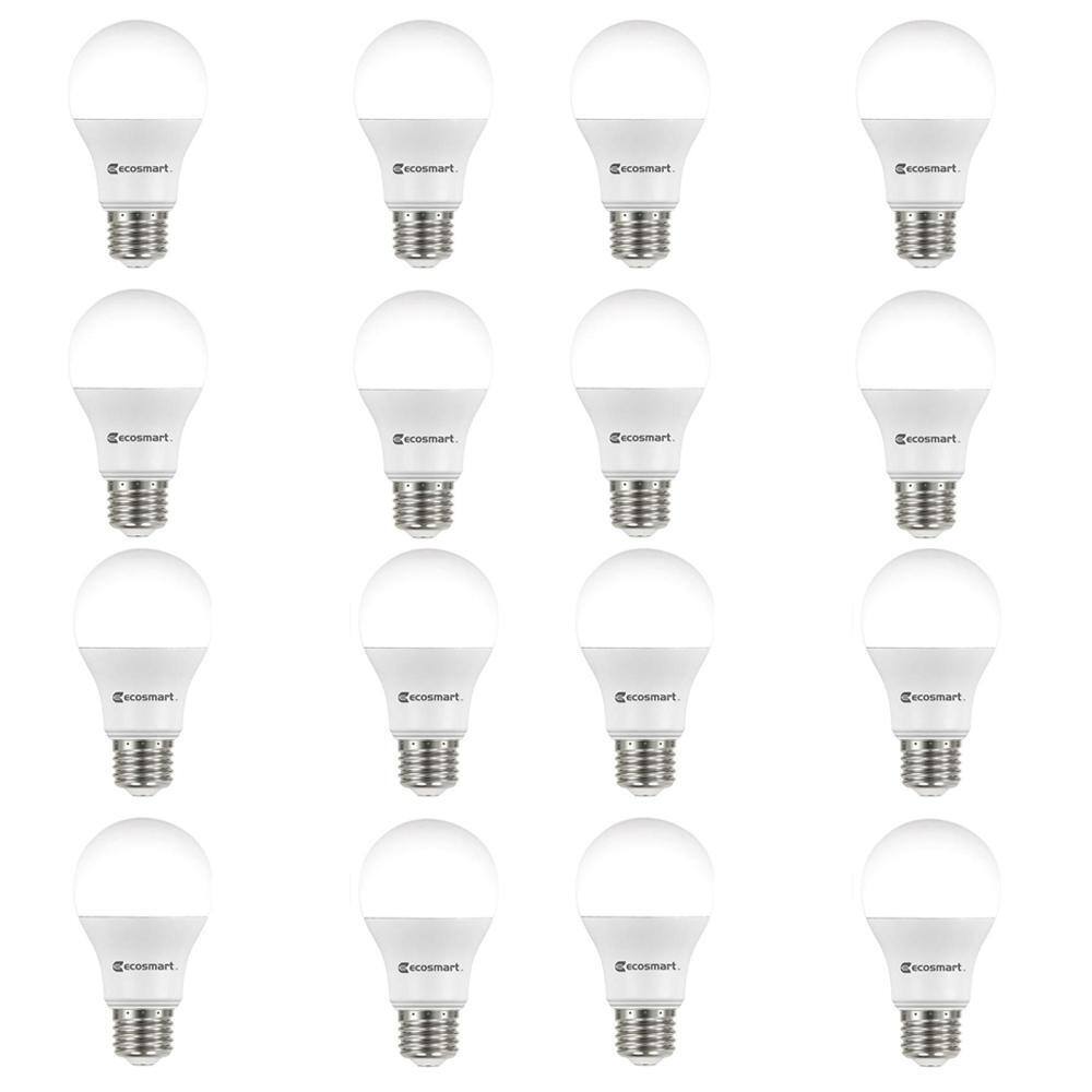 60-Watt Equivalent A19 Non-Dimmable LED Light Bulb Soft White (16-Pack) B7A19A60WUL18