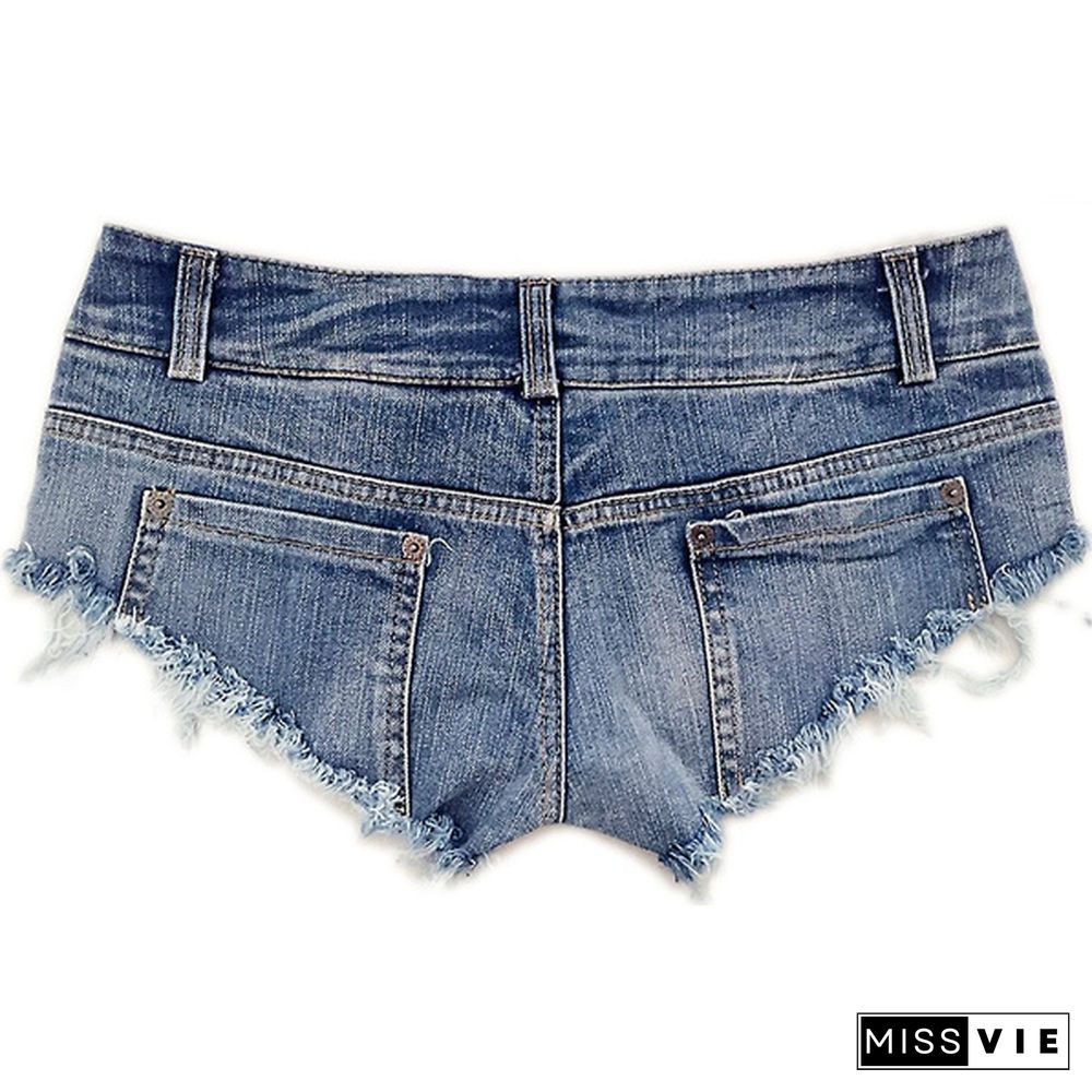 Women Sexy Cut Off Low Waist Denim Jeans Shorts Mini Hot Pants