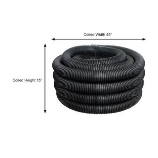 Advanced Drainage Systems 3 in. x 100 ft. Singlewall Solid Drain Pipe 03510100