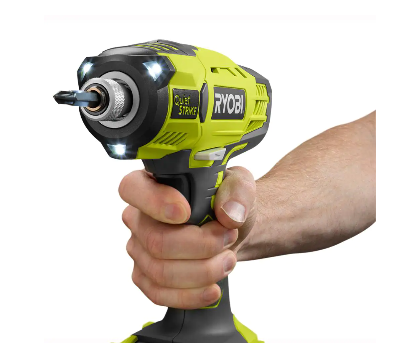 RYOBI P290 ONE+ 18V Cordless 1/4 in. Hex QuietSTRIKE Pulse Driver (Tool-Only) with Belt Clip