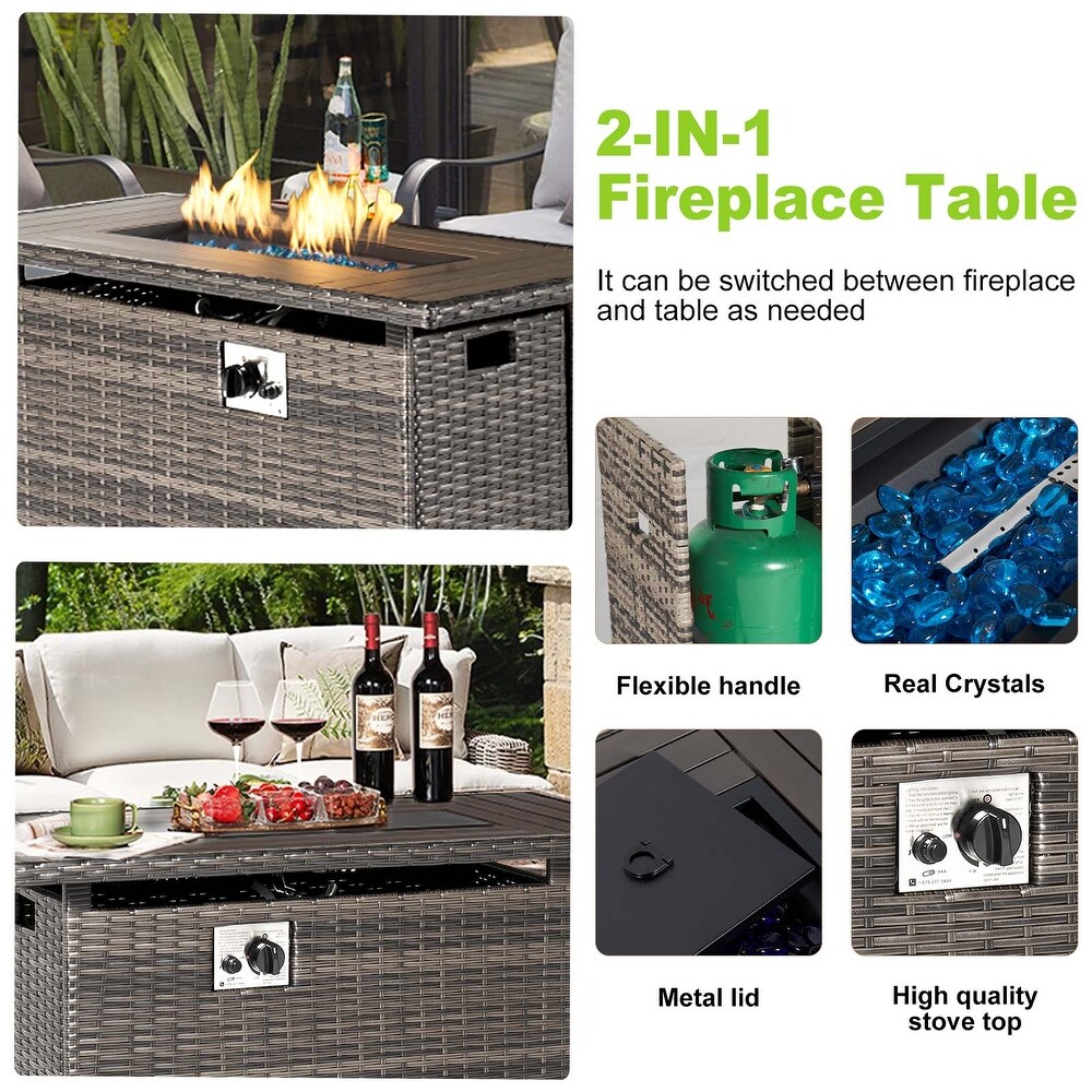 50000 BTU Outdoor Fire Pit Table 40 inch