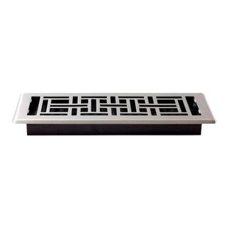 Decor Grates 4 in. x 10 in. Unfinished Oak Louvered Flushmount Register WLF410-U