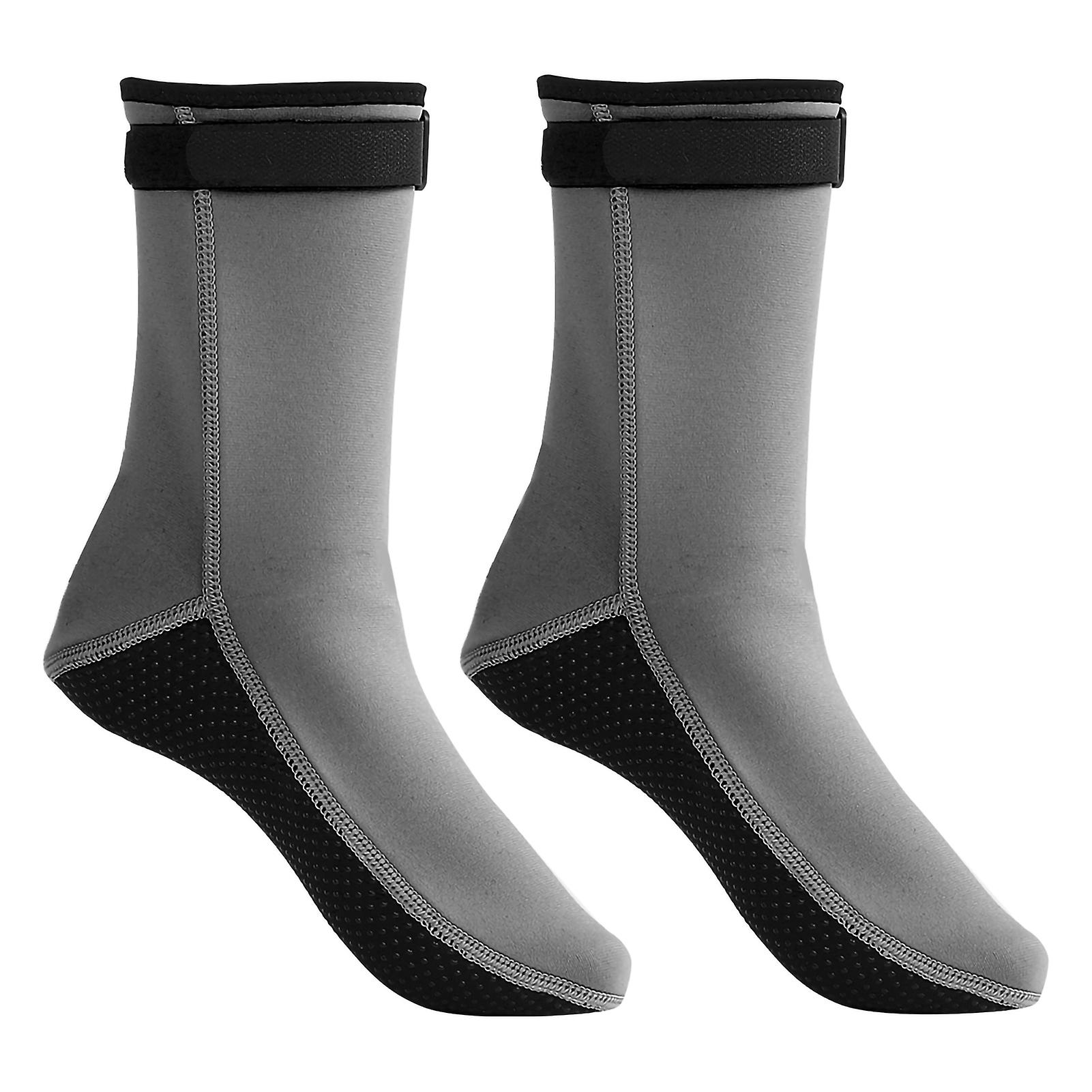 Hisea Snorkeling Socks Anti Skid Anti Cold For Swimming Diving 3mm Thickness(grey Xl)