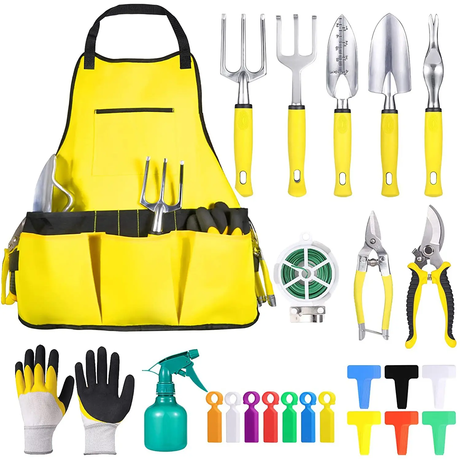 12PCS Garden Tools Kit Set Wholesales Aluminum oy Agricultural Gardening Hand Tools Bag Weeder Rake Shovel Trowel and More