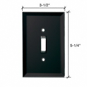 CRL Toggle Switch Back Painted Glass Cover Plate