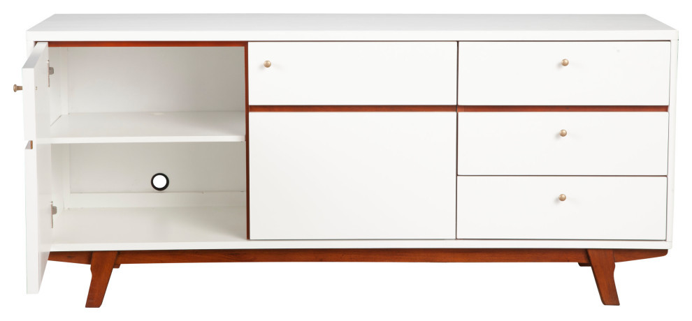 Dakota TV Console   Midcentury   Entertainment Centers And Tv Stands   by Alpine Furniture  Inc  Houzz