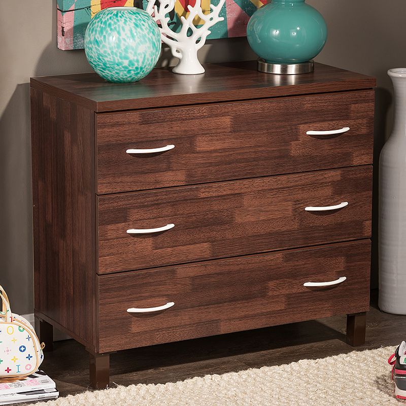 Baxton Studio Maison 3-Drawer Dresser