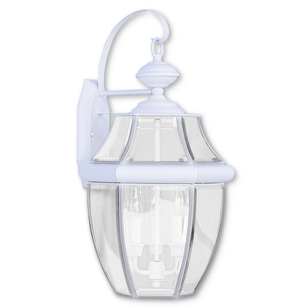 Livex Lighting Monterey White 3-light Outdoor Wall Lantern Shopping - The Best Deals on Outdoor Wall Lanterns | 18909436