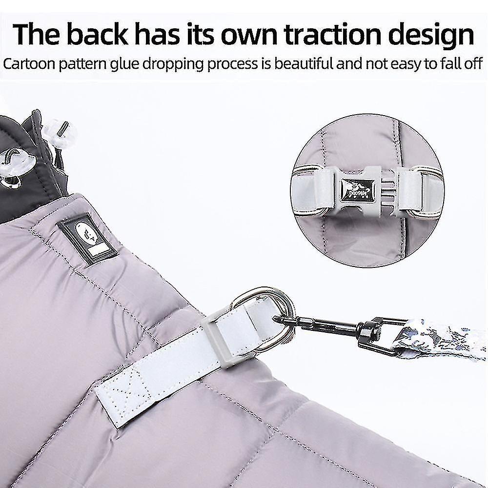 Waterproof Dog Jacket For Winter Warm Full Body Snowsuit Cold Weather Dog Coats With Reflective Stripes， Outdoor Windproof Dog Apparel For Small Dogs