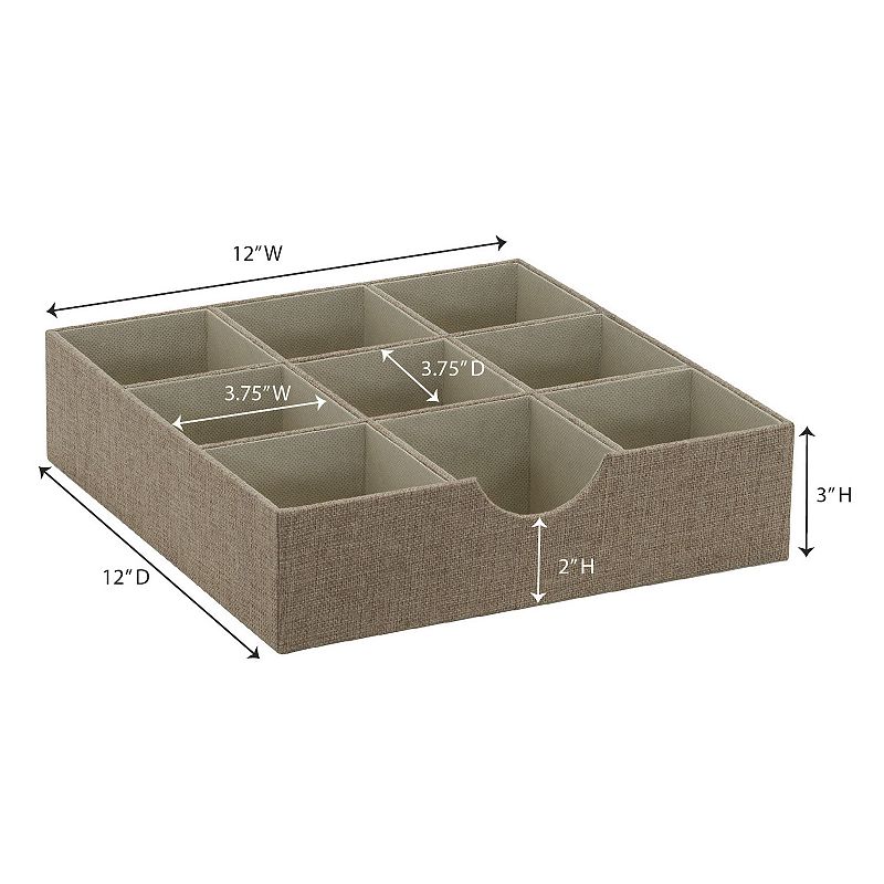 Household Essentials 9-Compartment Square Organizer Tray