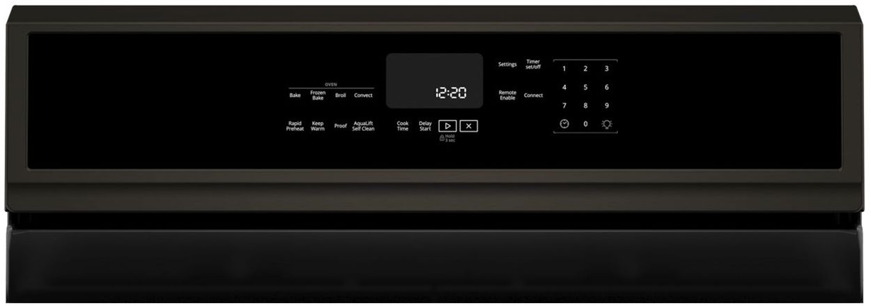 Whirlpool 5.8 Cu. Ft. Fingerprint Resistant Black Stainless Steel Smart Freestanding Gas Range With EZ-2-Lift Grates