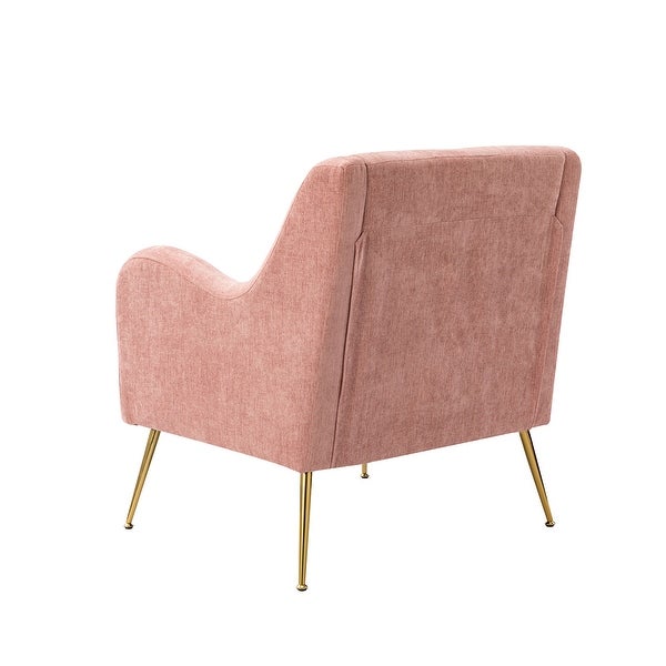 Hyperboreüs Upholstery Accent Armchair with Tufted Back by HULALA HOME