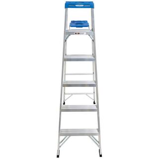 Werner 6 ft. Aluminum Step Ladder with 250 lb. Load Capacity Type I Duty Rating 366