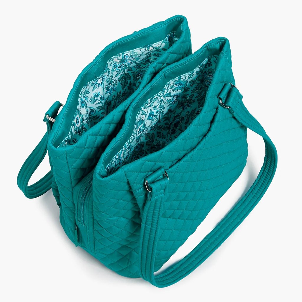 Vera Bradley  Multi-Compartment Shoulder Bag in Recycled Cotton Forever Green